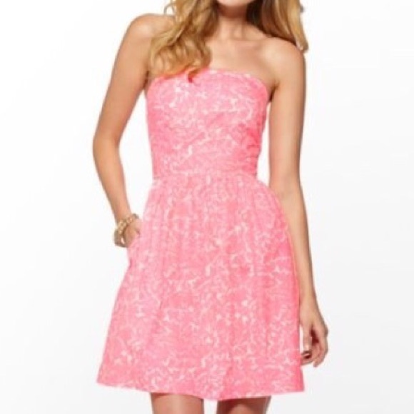 Lilly Pulitzer Dresses & Skirts - Lilly Pulitzer Chandie Strapless Dress Cosmo Pink